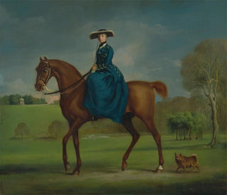 Die Gräfin von Coningsby in Jagdkostüm von Charlton - George Stubbs — Ansicht des Kunstwerks