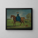 Die Gräfin von Coningsby in Jagdkostüm von Charlton - George Stubbs — gerahmtes Bild an der Wand