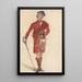 Schottisches Gemälde mit Schwert Moderner Kostüm eines Highland-Clanchefs - George Walker — gerahmtes Bild an der Wand