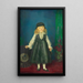 Anne mit einem japanischen Sonnenschirm - George Wesley Bellows — gerahmtes Bild an der Wand