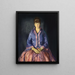 Emma in lila Kleid - George Wesley Bellows — gerahmtes Bild an der Wand