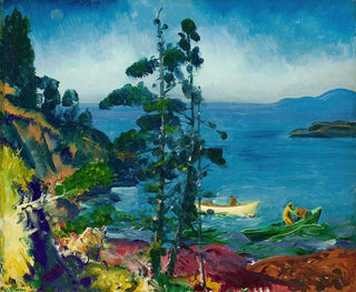 Blau des Abends, das sich morgens um die Hummerkisten kümmert - George Wesley Bellows — Ansicht des Kunstwerks