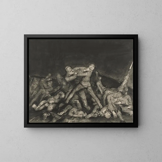 Geist des Sergeanten Pelly - George Wesley Bellows — gerahmtes Bild an der Wand