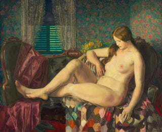Akt mit einer hexagonalen Abdeckung - George Wesley Bellows — Ansicht des Kunstwerks