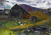 Alte Scheune, schattiges Tal - George Wesley Bellows — Ansicht des Kunstwerks