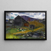 Alte Scheune, schattiges Tal - George Wesley Bellows — gerahmtes Bild an der Wand