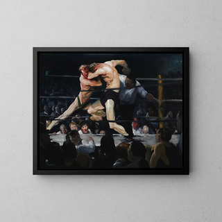 Hirsch bei Sharkey's - George Wesley Bellows — gerahmtes Bild an der Wand