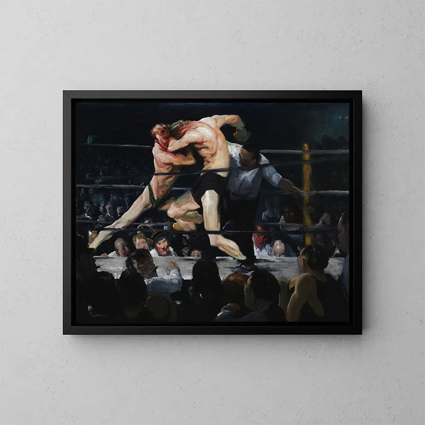 Hirsch bei Sharkey's - George Wesley Bellows — gerahmtes Bild an der Wand