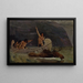 Die Elchjagd - George de Forest Brush — gerahmtes Bild an der Wand