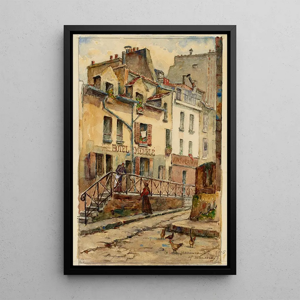 Straße Gracieuse - Georges-Henri Manesse — gerahmtes Bild an der Wand