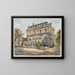 des Hôtel de la princesse Belgiojoso, 28 rue du Montparnasse - Georges-Henri Manesse — gerahmtes Bild an der Wand