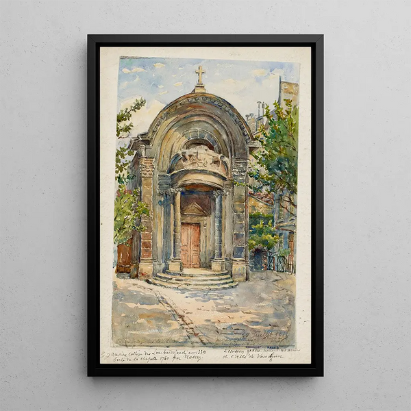 L'ancien collège des Lombards annex du collège des Irlandais rue des Carmes - Georges-Henri Manesse — gerahmtes Bild an der Wand