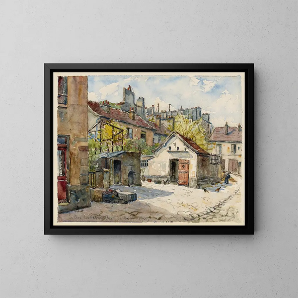 Le clos des Patriarches, 10 rue de l'Épée de Bois - Georges-Henri Manesse — gerahmtes Bild an der Wand