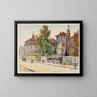 Gefängnis des Cherche-Midi, rue du Cherche-Midi an der Ecke des boulevard Raspail - Georges-Henri Manesse — gerahmtes Bild an der Wand