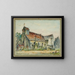 Ansicht der Kirche und des Friedhofs von Saint-Laurent, wo die Überreste der Nonnen und Einsiedler von Port-Royal beigesetzt wurden - Georges-Henri Manesse — gerahmtes Bild an der Wand
