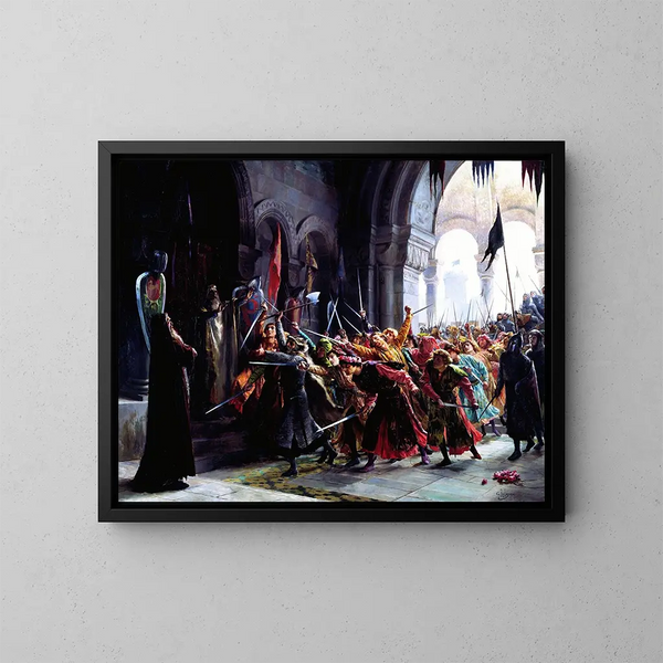 Les Burgraves - Georges Antoine Rochegrosse — gerahmtes Bild an der Wand