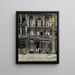 Haus besetzt von Victor Hugo auf dem Grand-Place in Brüssel in den Jahren 1851 und 1852 - Georges Dufrénoy — gerahmtes Bild an der Wand