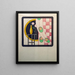 Stillleben mit Vase und Vorhang - Georges Gaudion — gerahmtes Bild an der Wand