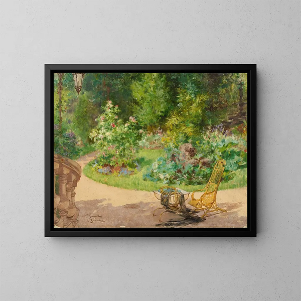 Der Garten der Avenue d'Eylau - Georges Jeannin — gerahmtes Bild an der Wand
