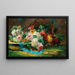 Natur Stillleben mit Rosen und einem Hut - Georges Jeannin — gerahmtes Bild an der Wand