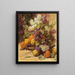 Natur stillleben mit einem Blumenstrauß aus Flieder und Zitronen - Georges Jeannin — gerahmtes Bild an der Wand