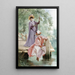 Elegante Damen beim Angeln - Georges Jules Victor Clairin — gerahmtes Bild an der Wand