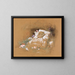 Victor Hugo auf seinem Sterbebett - Georges Jules Victor Clairin — gerahmtes Bild an der Wand