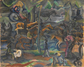 Cavaliers und Flaneure im Park - Georges Kars — Ansicht des Kunstwerks