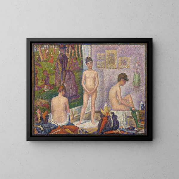 Les poseuses ensemble - Georges Seurat — gerahmtes Bild an der Wand