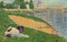 Die Seine mit Kleidung am Ufer, Studie für Badende in Asnières - Georges Seurat — Ansicht des Kunstwerks