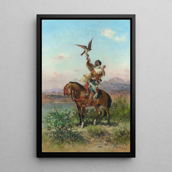 Der Falkner - Georges Washington — gerahmtes Bild an der Wand