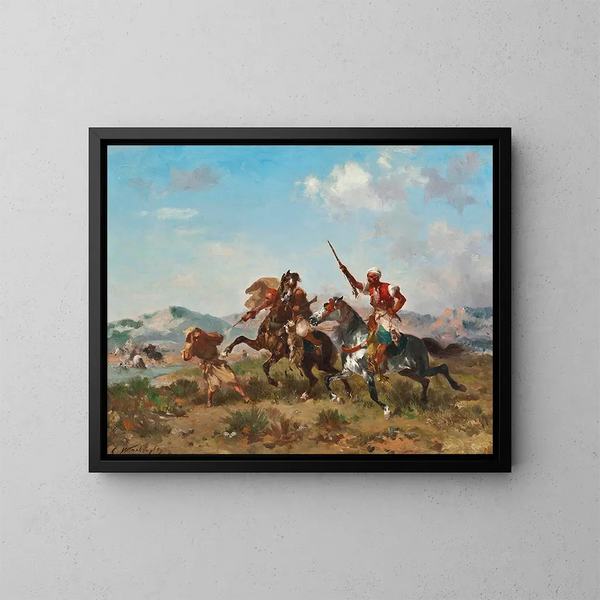 Der Plünderungszug - Georges Washington — gerahmtes Bild an der Wand