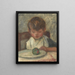 Kind mit Apfel - Georges D'espagnat — gerahmtes Bild an der Wand