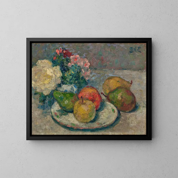 Stillleben mit Äpfeln und Birnen - Georges d'Espagnat — gerahmtes Bild an der Wand