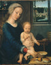 Die Jungfrau mit Kind mit der Milchschüssel - Gerard David — Ansicht des Kunstwerks