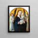 Jungfrau mit Kind zwischen musizierenden Engeln - Gerard David — gerahmtes Bild an der Wand