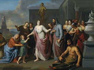 Olympia presenting the young Alexander the Great to Aristotle - Gerard Hoet — Ansicht des Kunstwerks