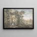 Landschaft im arkadischen Stil mit mehreren Figuren und einer Diana-Statue - Gerard Melder — gerahmtes Bild an der Wand