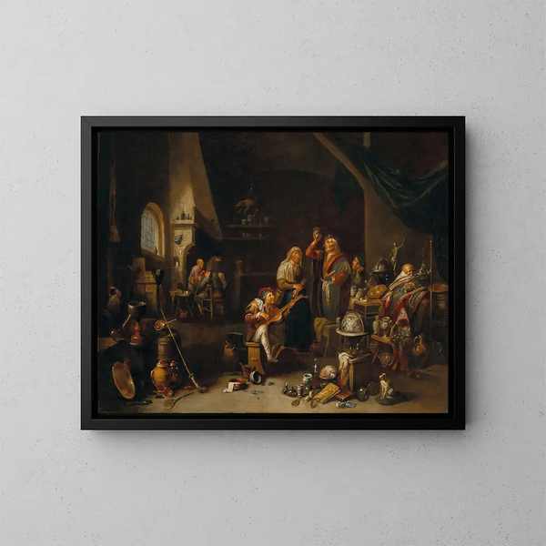 Ein Studio des Scharlatans - Gerard Thomas — gerahmtes Bild an der Wand