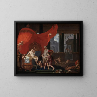 Der Hochzeit von Alexander und Roxane - Gerard de Lairesse — gerahmtes Bild an der Wand