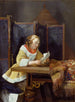 Eine Dame liest einen Brief in den Niederlanden - Gerard ter Borch — Ansicht des Kunstwerks