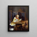 Eine Dame liest einen Brief in den Niederlanden - Gerard ter Borch — gerahmtes Bild an der Wand