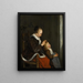 Die Kopfläusejagd - Gerard ter Borch — gerahmtes Bild an der Wand