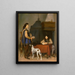 Offizier, der einen Brief an einen Trompeter schreibt - Gerard ter Borch — gerahmtes Bild an der Wand