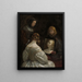 Frau vor einem Spiegel - Gerard ter Borch — gerahmtes Bild an der Wand