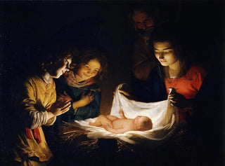 Anbetung des Kindes - Gerard van Honthorst — Ansicht des Kunstwerks