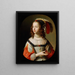 Portrait de Sophie Princesse Palatine - Gerard van Honthorst — gerahmtes Bild an der Wand