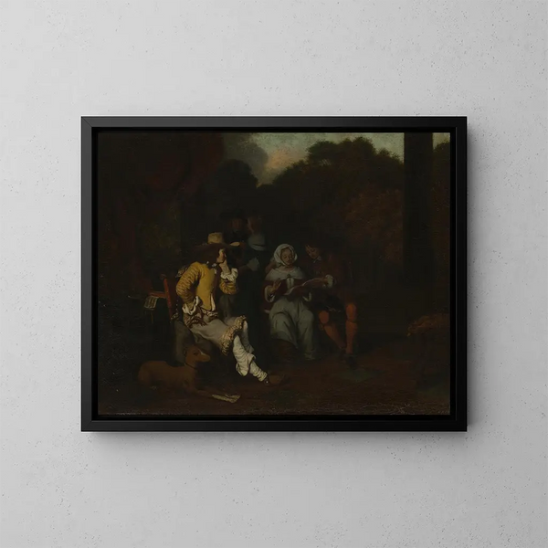 Eine musikalische Feier - Gerbrand van den Eeckhout — gerahmtes Bild an der Wand