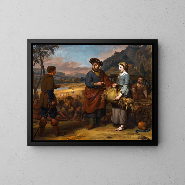 Ruth und Boas - Gerbrand van den Eeckhout — gerahmtes Bild an der Wand