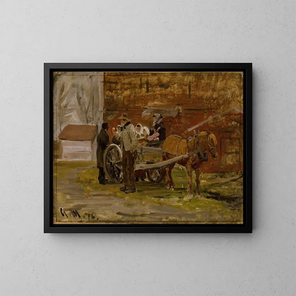 Der Obstwagen - Gerhard Munthe — gerahmtes Bild an der Wand